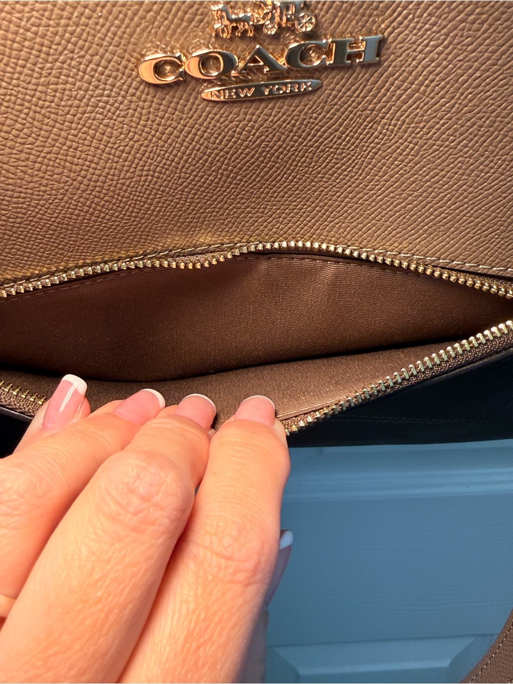 Coach Station Tote - Dark Stone with Gold Hardware NWOT - Picture 7 of 16